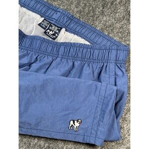 Big Dog Mens Shorts Board Trunks 2X Blue Pockets Nylon Drawstring‎ Pull On New